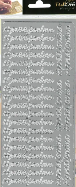 J.K. Primeco Askartelutarvikkeet>Aariviivatarra Hyvaa Joulua Hopea