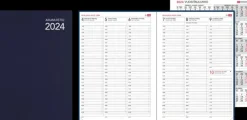CC Kalenterit Kalenterit>Aikamuistio 2024 A4, Tummansininen
