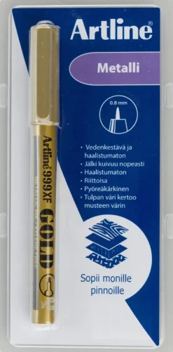 Artline Toimistotarvikkeet>Huopakyna 9 0,8Mm Kulta