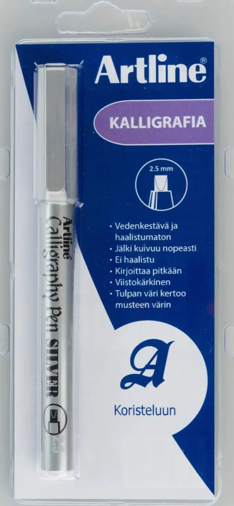 Artline Toimistotarvikkeet>Kalligrafiakyna 2,5Mm Hopea