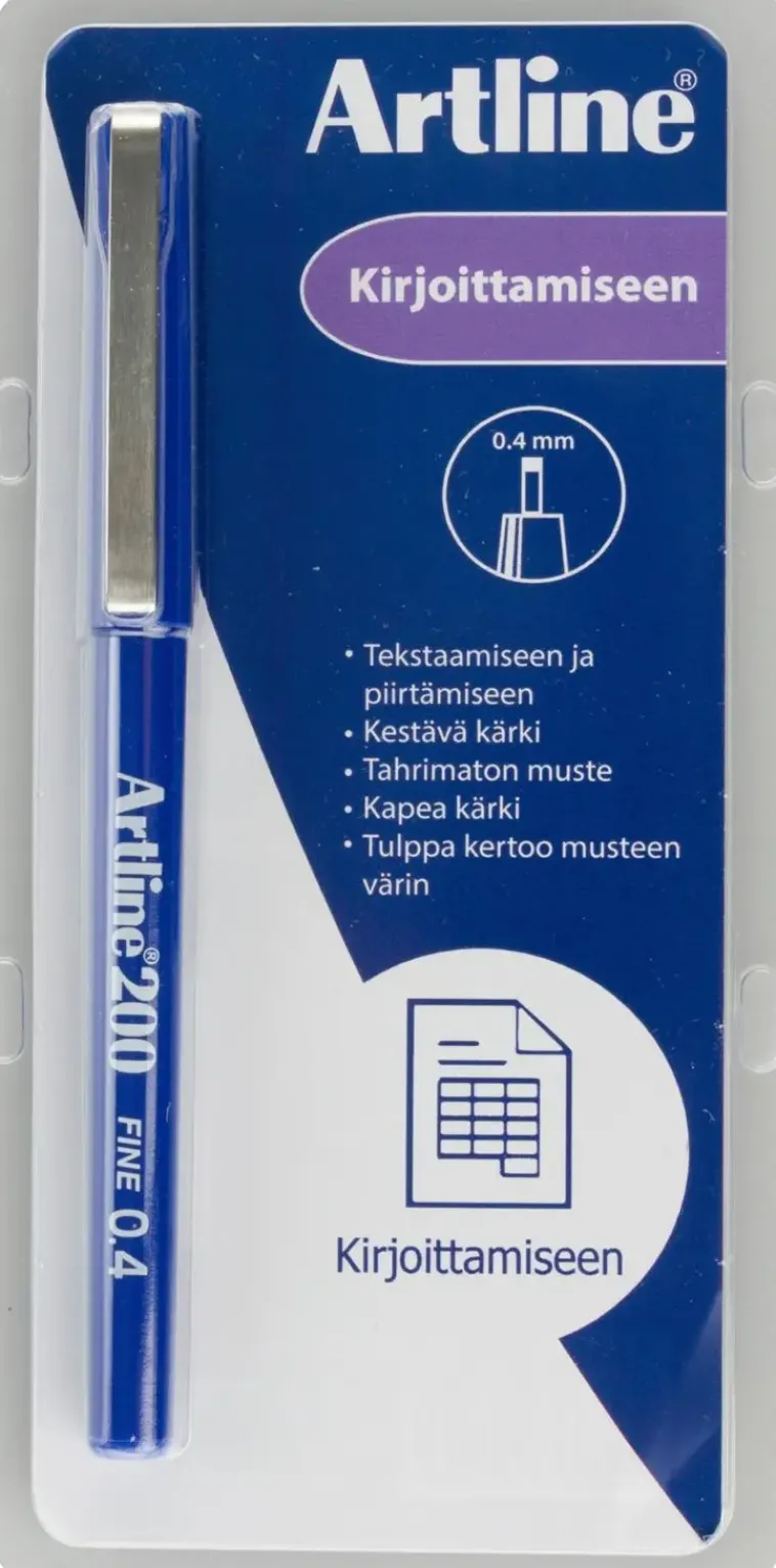 Artline Toimistotarvikkeet>Kuitukyna 200 0,4Mm Sininen