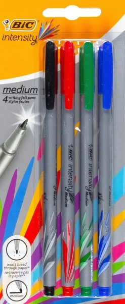 BiC Toimistotarvikkeet>Intensity Medium Perusvarit 4Kpl Fineliner