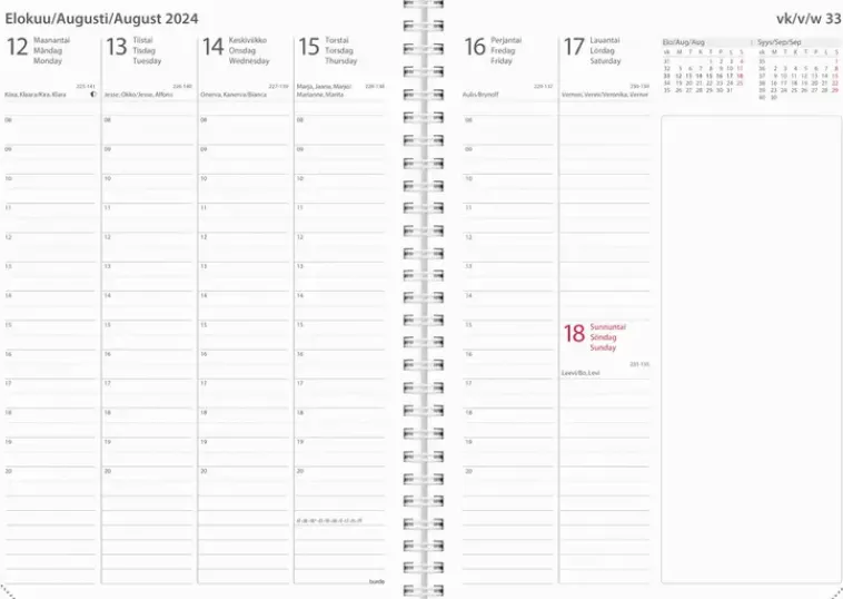 Burde Kalenterit>Kalenteri 2024 Business Solo