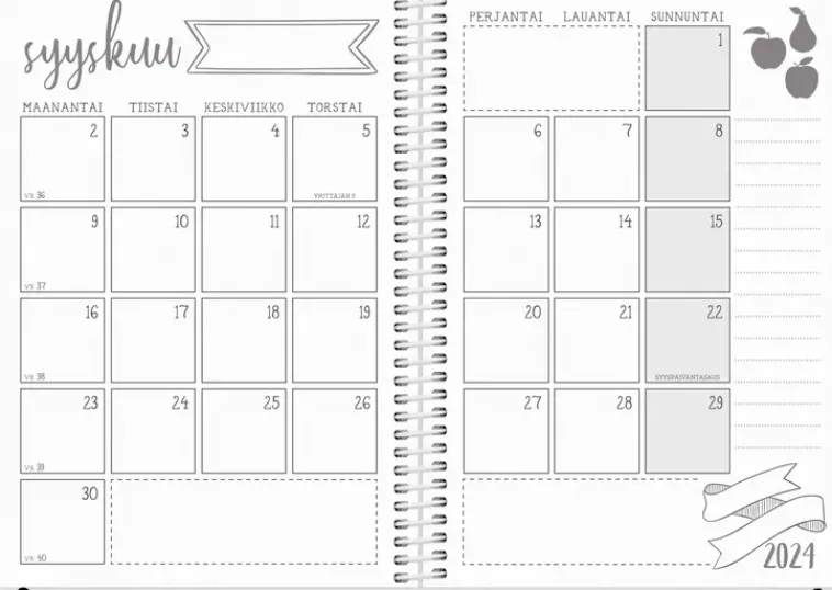 Burde Kalenterit>Kalenteri 2024 Scribble Ii A5