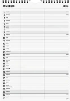 Burde Kalenterit>Seinakalenteri 2024 Black And White 2 Saraketta