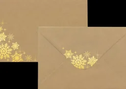 J.K. Primeco Askartelutarvikkeet>C6/10 Foliokirjekuori Lumihiutale Kulta, Uusio