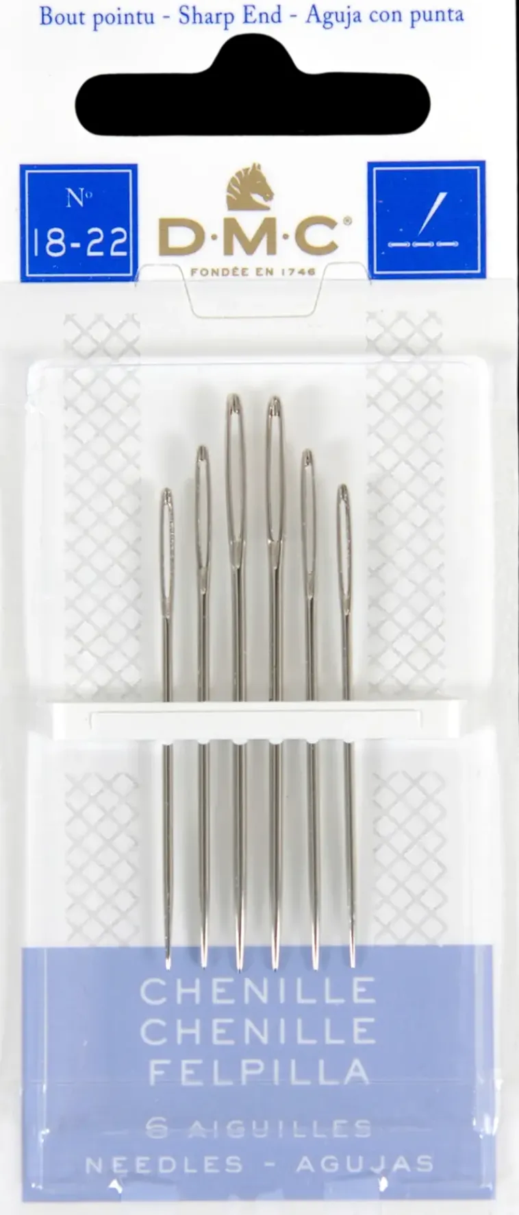 DMC Käsityötarvikkeet>Teravakarkinen Kanavaneula 18-22