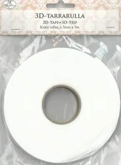 J.K. Primeco Askartelutarvikkeet>3D-Tarrarulla 5Mmx5M, 2Rll/Pkt