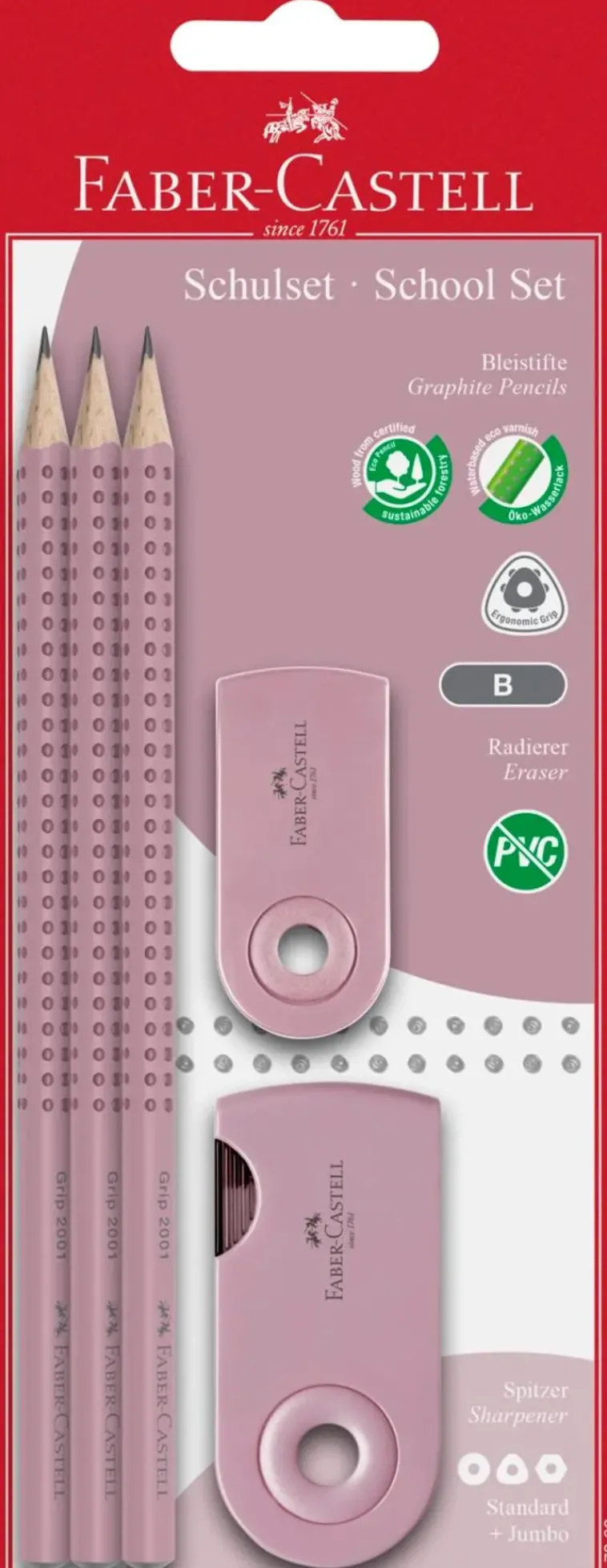 Faber-Castell Toimistotarvikkeet>Grip 2001 3 Kynaa,Teroitin,Kumi