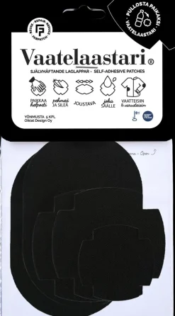 FabPatch Käsityötarvikkeet>Vaatelaastari, Yonmusta - Helppo, Hankaamalla Kiinnittyva Tekstiilien Korjauspaikka