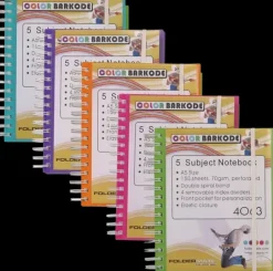 Foldermate Paperitarvikkeet>Color Barkode Kierremuistikirja Viivallinen A5 Varilajitelma