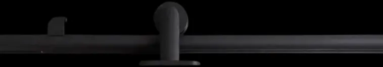 Habo Säilytyskalusteet<Liukuovenkisko Comapct Musta Ylaasennus