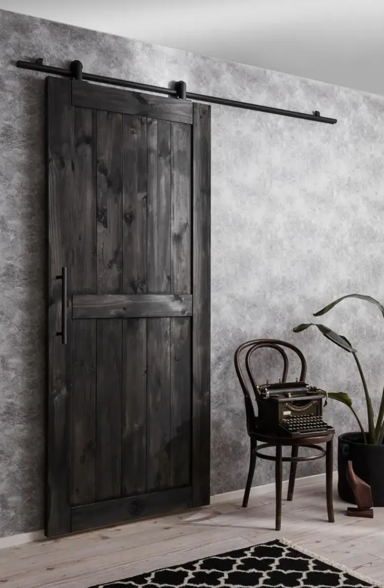 Habo Säilytyskalusteet<Liukuovenkisko Comapct Musta Ylaasennus