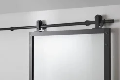 Habo Säilytyskalusteet<Ovi Square 900X2133X28 Musta /Lasi