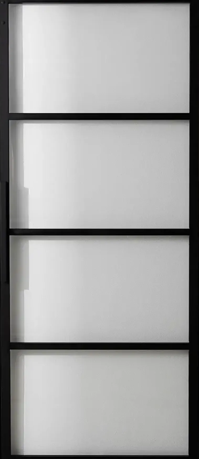 Habo Säilytyskalusteet<Ovi Square 1000X2133X28 Musta /Lasi