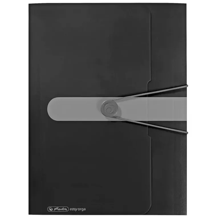 Herlitz Paperitarvikkeet>Kulmalukkokansio A4 Easy Orga Musta Lapinakymaton