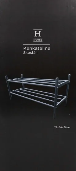 House Eteiskalusteet<Kenkateline 2-Kerrosta Tummanharmaa 76X30X38Cm
