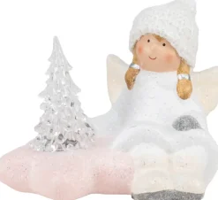 House Sesonkijuhlatarvikkeet>Poytakoriste Tytto Lumilyhty Led 14 Cm