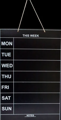 Ilox Toimistotarvikkeet>Liitutaulu 24X36Cm Musta Viikkosuunnittelu