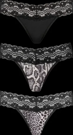 Underneath Seksivalineet<Jane Stringit 3 Kpl Pakkaus S/M