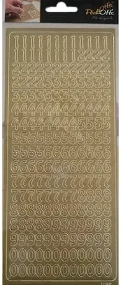 J.K. Primeco Askartelutarvikkeet>Aariviivatarra Numerot Kulta