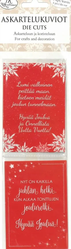 J.K. Primeco Askartelutarvikkeet<Askartelukuviot Kapea Joulutoivotukset Punainen