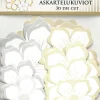J.K. Primeco Askartelutarvikkeet<3D Askartelukuviot Kukka Valkoinen 24Kpl/Pkt