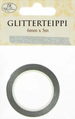 J.K. Primeco Askartelutarvikkeet>Glitterteippi Hopea 6Mmx5M