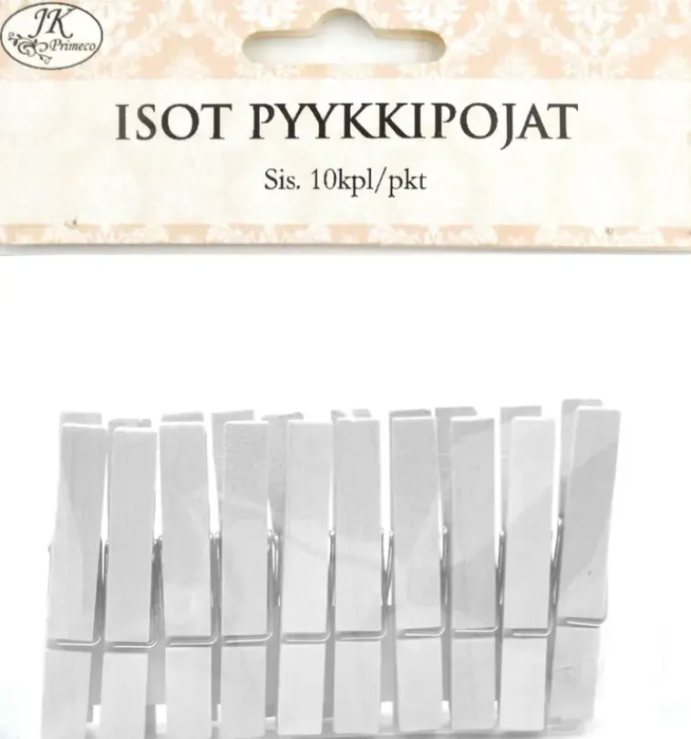 J.K. Primeco Askartelutarvikkeet>Isot Pyykkipojat Valkoinen 10Kpl