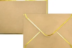J.K. Primeco Askartelutarvikkeet<Kirjekuori C6 Kultafolio Uusioruskea 10Kpl