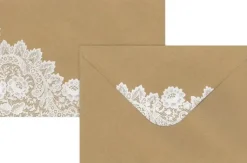 J.K. Primeco Askartelutarvikkeet<Kirjekuori C6 Pitsi Uusioruskea 10Kpl