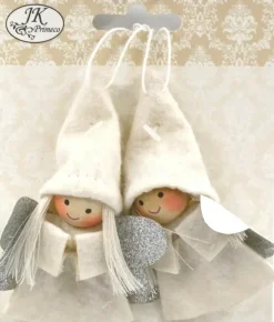 J.K. Primeco Askartelutarvikkeet<Koriste-Enkelit Valkoinen 2 Kpl