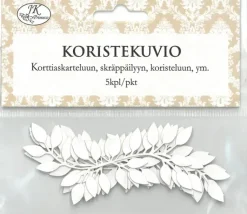 J.K. Primeco Askartelutarvikkeet<Koristekuvio Oksa Valkoinen 5Kpl/Pkt
