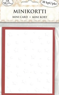 J.K. Primeco Askartelutarvikkeet<Minikortti Kohokuvio Tahdet Punavalkoinen 10 Kpl