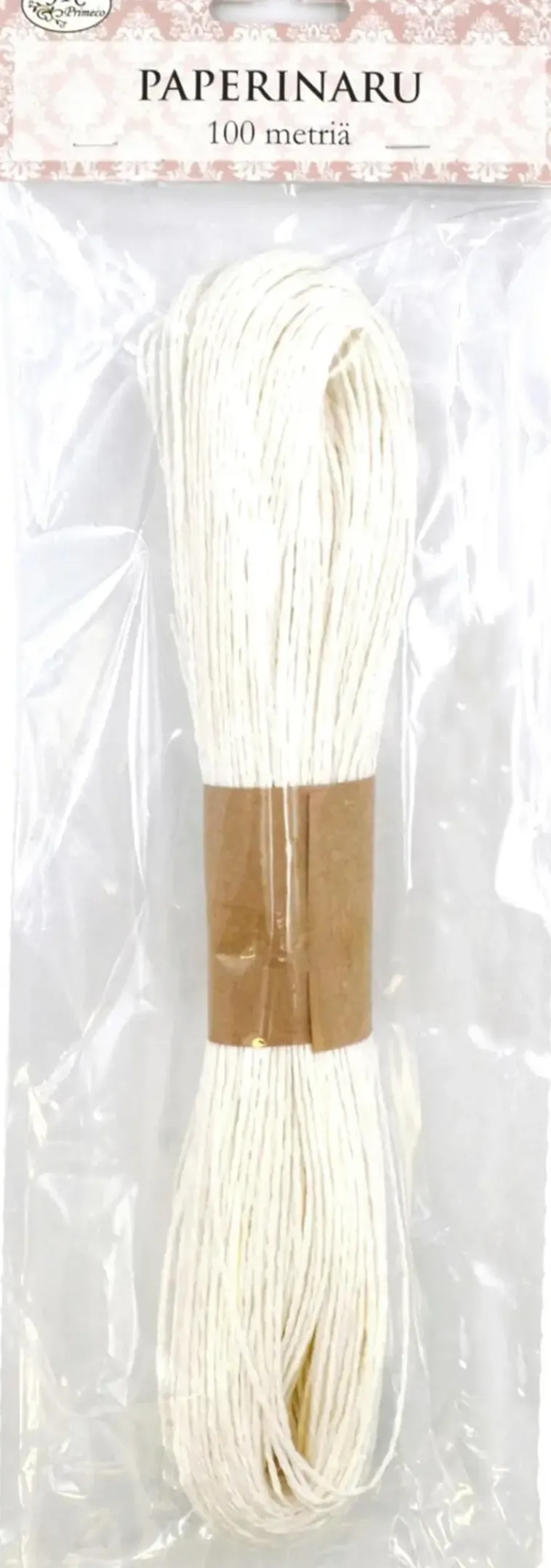 J.K. Primeco Askartelutarvikkeet>Paperinaru Valkoinen 100M