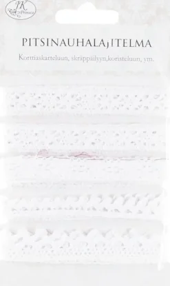J.K. Primeco Askartelutarvikkeet<Pitsinauhalajitelma Valkoinen