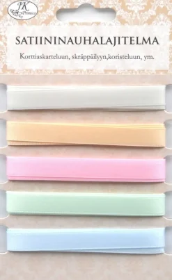 J.K. Primeco Askartelutarvikkeet<Satiininauhalajitelma Pastelli