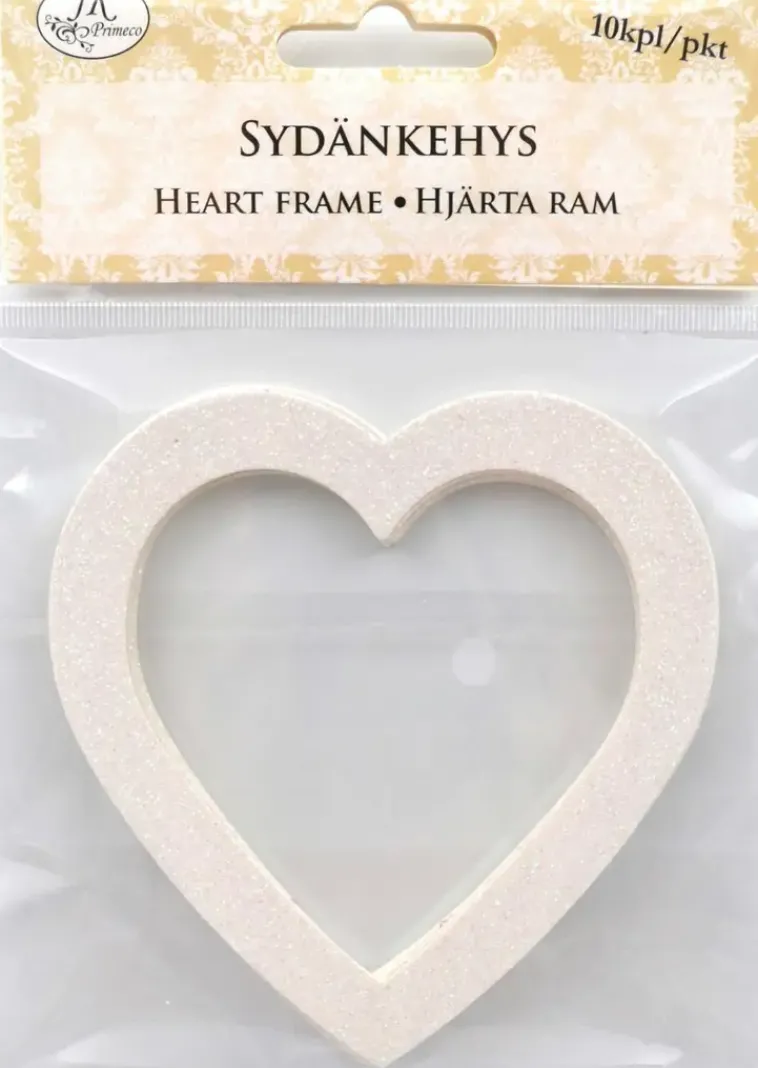 J.K. Primeco Askartelutarvikkeet<Sydankehys Glitter Valkoinen 10Kpl/Pkt