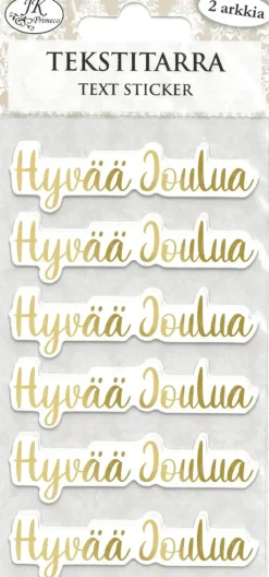 J.K. Primeco Askartelutarvikkeet<Tekstitarra Hyvaa Joulua Kultafolio 2 Ark