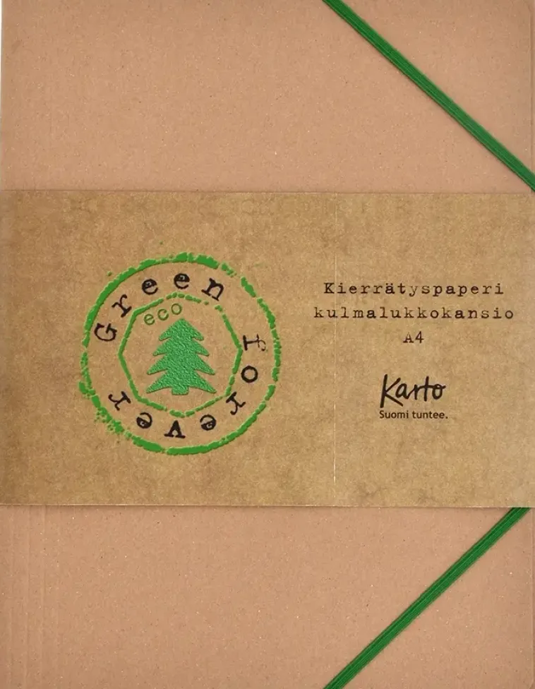 Karto Paperitarvikkeet>Kulmalukkokansio A4 Uusiopahvi