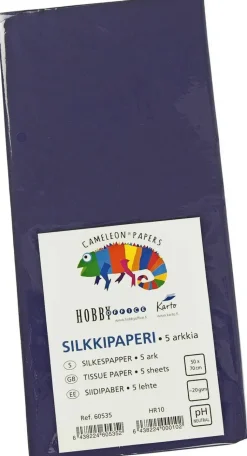 Karto Askartelutarvikkeet<Silkkipaperi Sininen 50X70Cm 5Ark/Pkt