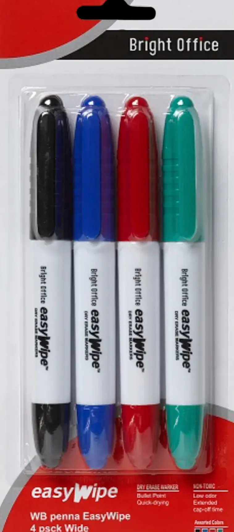 Karto Toimistotarvikkeet>Valkotaulutussi Levea 4Kpl/Pkt Varilajitelma