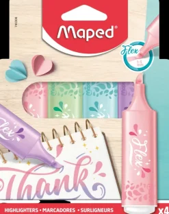Maped Toimistotarvikkeet>Korostuskyna Pastel Flex 4 Kpl