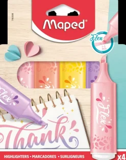 Maped Toimistotarvikkeet>Korostuskyna Pastel Flex 4 Kpl