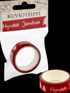J.K. Primeco Askartelutarvikkeet>Kuvioteippi Punainen 1,5Cm X 5M