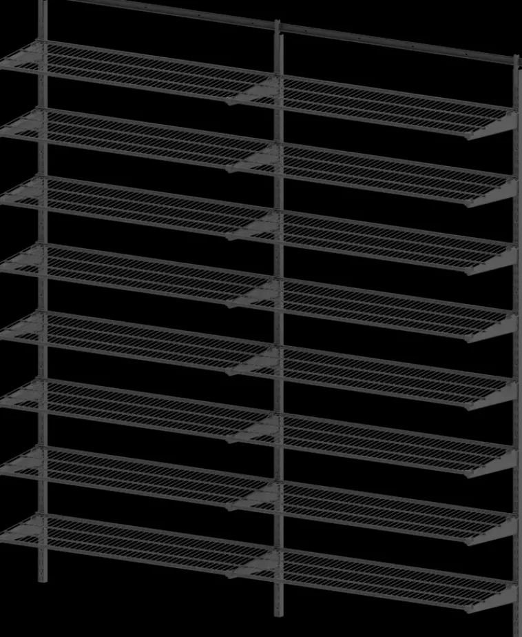 Lanka ja Muovi Säilytyskalusteet<Hyllyjarjestelma M1800 16 Hyllya Lm 840