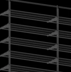 Lanka ja Muovi Säilytyskalusteet<Hyllyjarjestelma M1800 16 Hyllya Lm 840