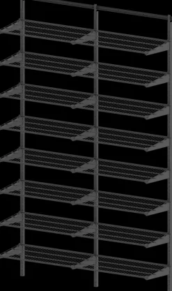 Lanka ja Muovi Säilytyskalusteet<Hyllyjarjestelma M1200 16 Hyllya Lm 840