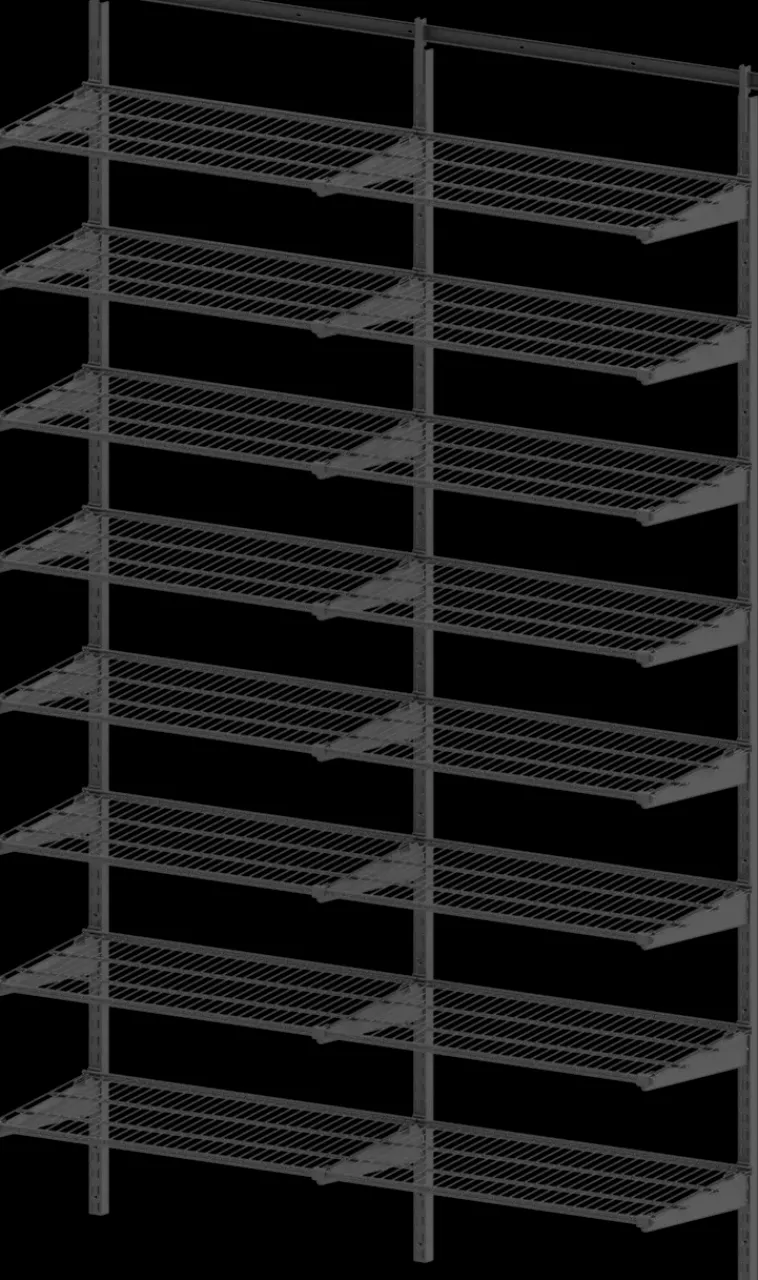 Lanka ja Muovi Säilytyskalusteet<Hyllyjarjestelma M1200 16 Hyllya Lm 840