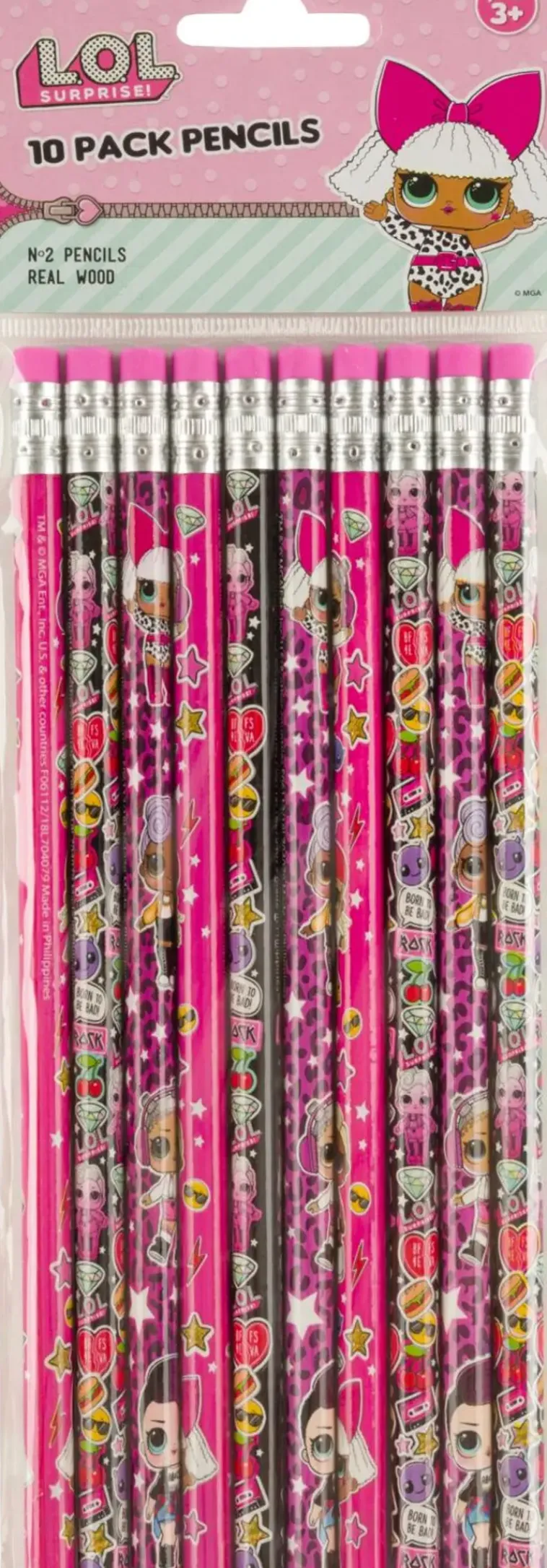 LOL Surprise Toimistotarvikkeet>L.O.L Surprise! Lyijykynat 10Kpl/Pss